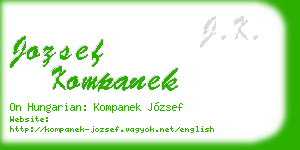 jozsef kompanek business card